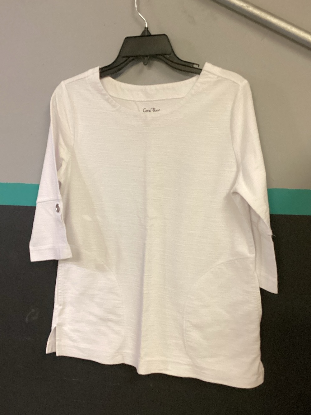 Coral Bay White 3/4 Sleeve Tunic Top